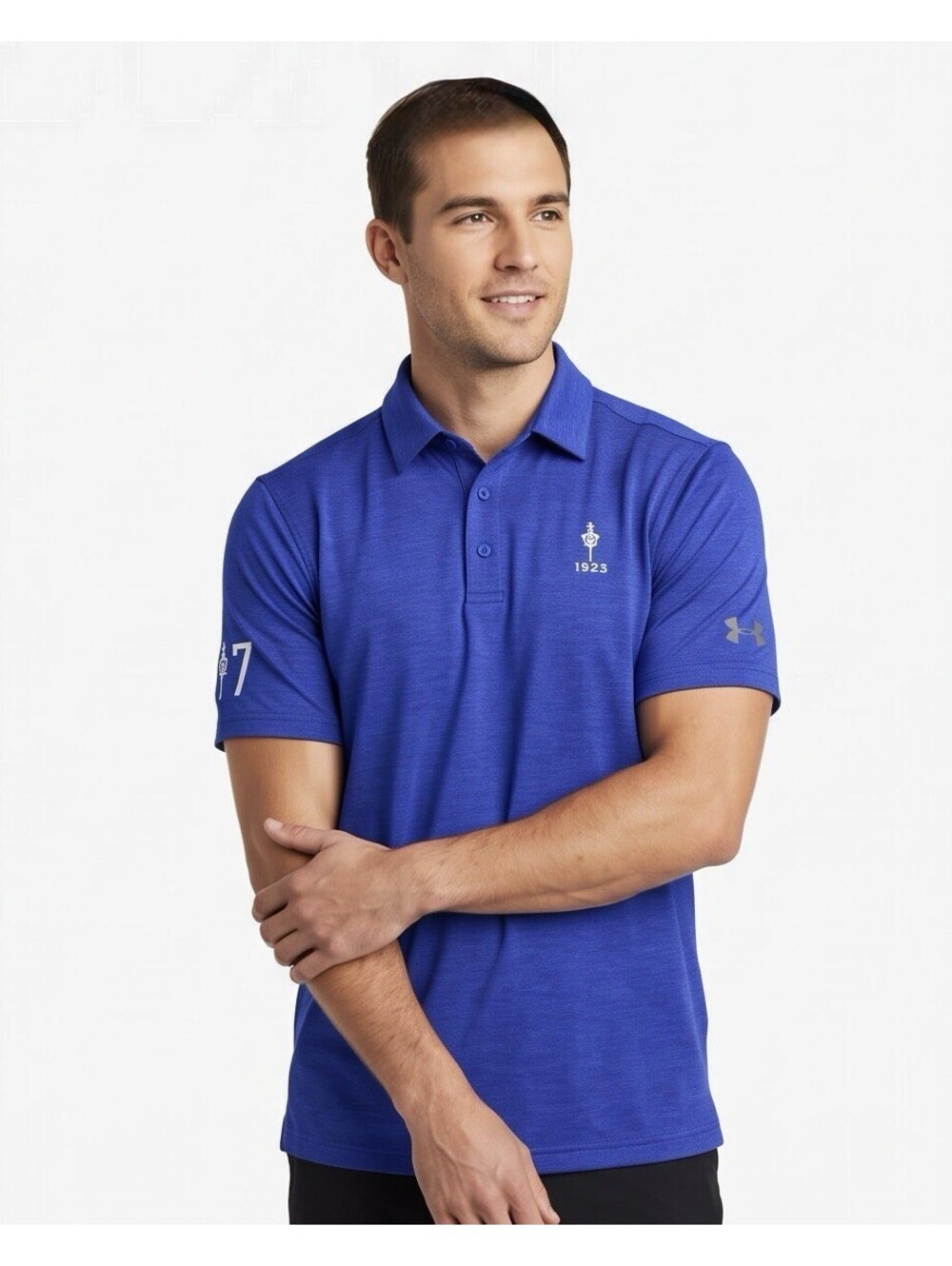 Under Armour Playoff Polo Shirt Mens M Blue Golf Performance Stretch 1923 Logo